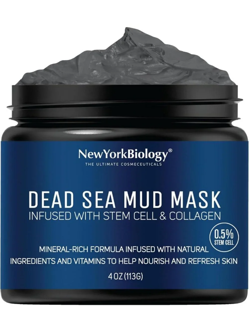 Revitalizing Dead Sea Mud Mask with Stem Cell & Collagen - 4 oz | Pore Refining